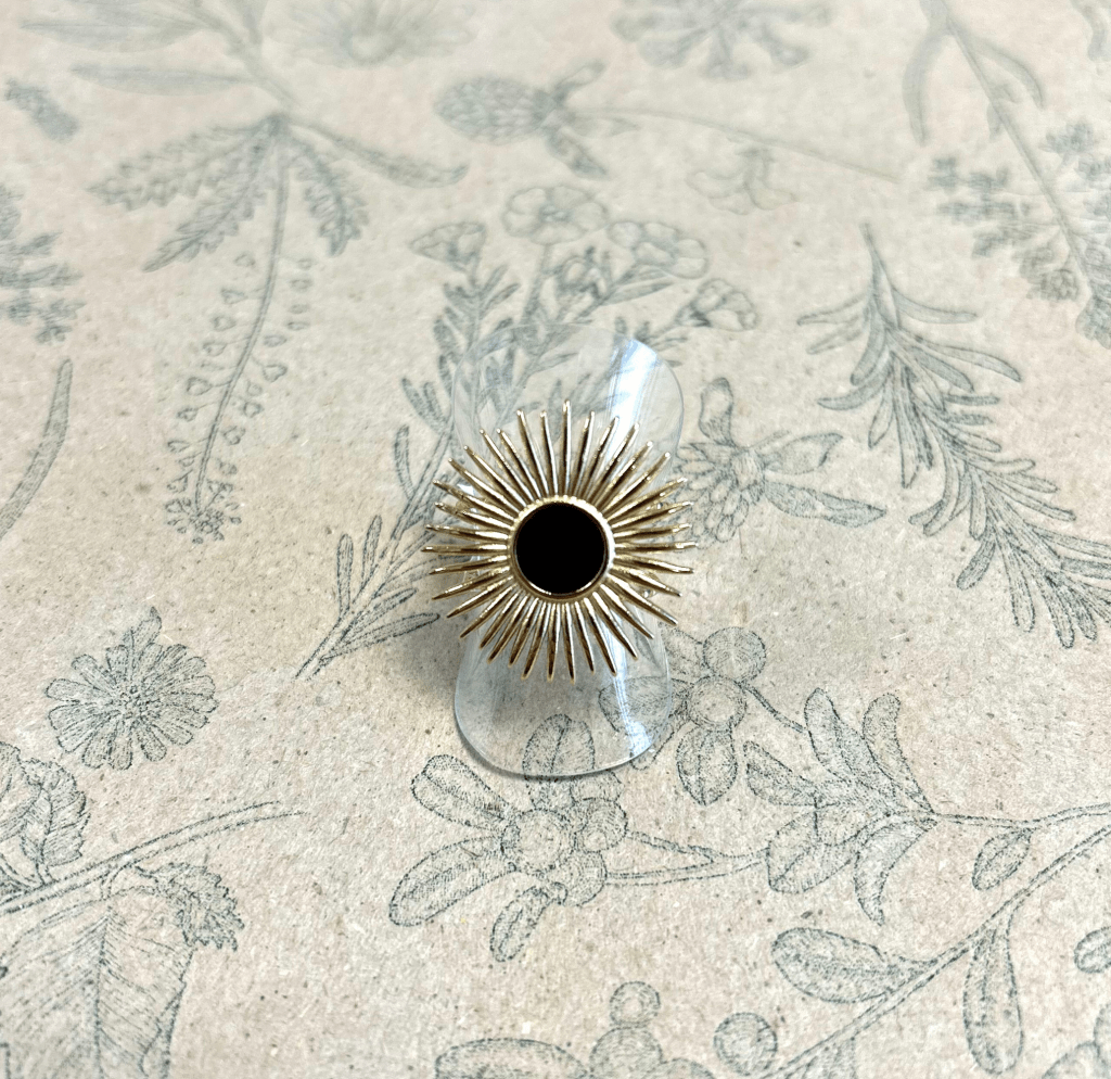 Bague Or - Marguerite noir
